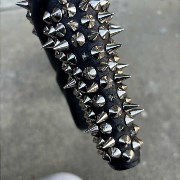 Jeffrey Campbell Black Spiked Ankle Boots - Picture 3 of 4